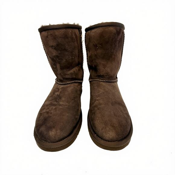 UGG Australia Shoes - UGG Australia Classic Short Boots Chocolate Brown Suede Sheepskin Size 6